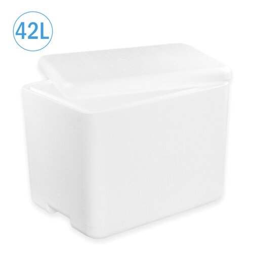 Boîte isotherme en polystyrène 42 litres glacière récipient d’expédition pour aliments, boissons, médicaments - polystyrène en EPS - boîte isolante réutilisable