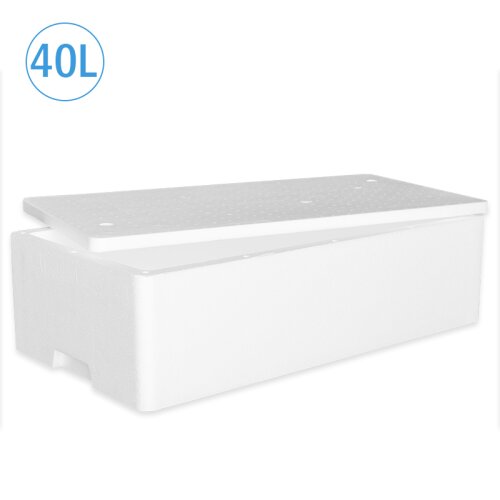 Boîte isotherme en polystyrène 40 litres glacière récipient d’expédition pour aliments, boissons, médicaments - polystyrène en EPS - boîte isolante réutilisable