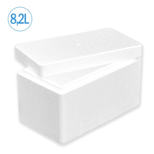 Boîte isotherme en polystyrène 8,2 litres glacière récipient d’expédition pour aliments, boissons, médicaments - polystyrène en EPS - boîte isolante réutilisable